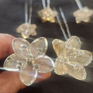 Flowers Hair Pins Wedding Debut Formal Elegant